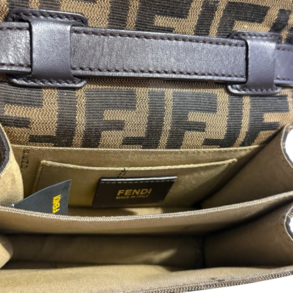 Auth Rare Fendi zucca Double Baguette Crossbody Bag Small adjustable shoulder - Picture 9 of 16